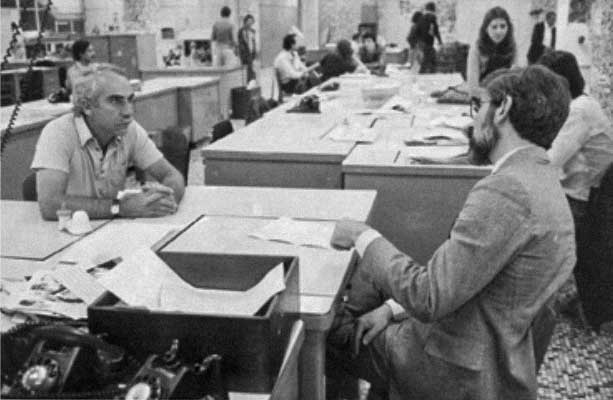 Jair Borin (à esquerda), na redação da Folha de S. Paulo, em 1979 Jair Borin (à esquerda), na redação da Folha de S. Paulo, em 1979