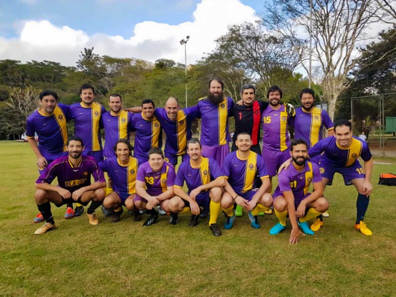 Parque Villa-Lobos, 2019. Da esquerda para a direita – Em pé: Aldrich, Paulinho, Victor, Jonatas, TB, Júlian, Juliano, Tato e Jardel. Agachados: Mion, Amauri, Samir, Veríssimo, João PCC, Felix e Johny