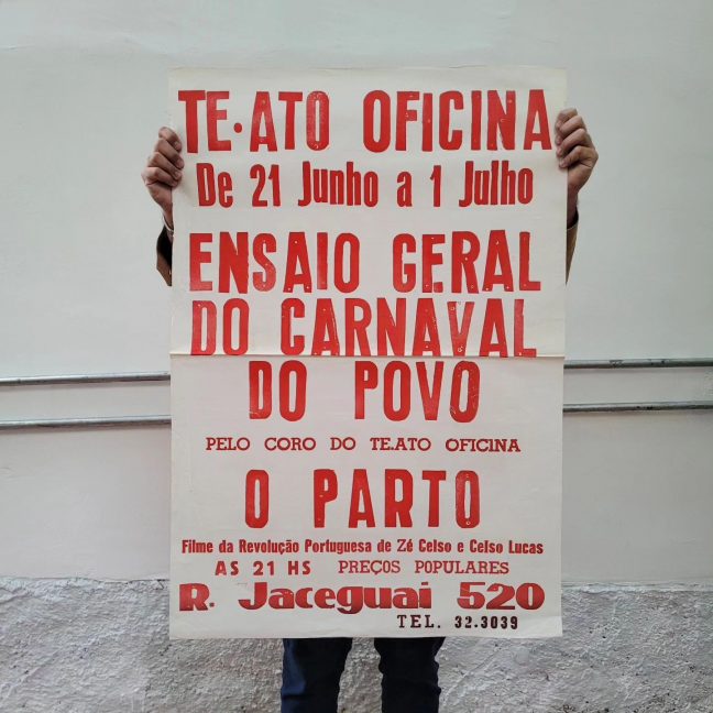 Cartaz de “Ensaio Geral do Carnaval do Povo” (Acervo Bajubá)