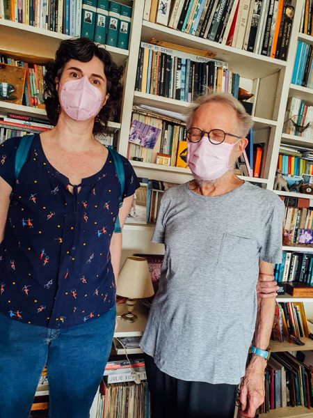 Sabina e Jean-Claude em dezembro de 2021, quando almoçaram com Heloísa Jahn e conversaram sobre a autobiografia